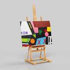 Colourful Abstract Shape Graffiti Art - Framed Canvas Wall Art Print | House Prints