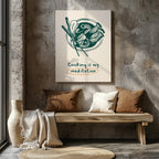 Cooking Is My Meditation Kitchen Food - Framed Canvas Wall Art Print | House Prints
