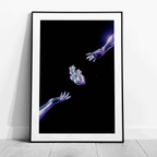 Cosmic Chrome Purple Heart - Rolled Poster Wall Art Print | House Prints
