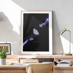 Cosmic Chrome Purple Heart - Rolled Poster Wall Art Print | House Prints