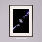 Cosmic Chrome Purple Heart - Rolled Poster Wall Art Print | House Prints