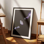 Cosmic Chrome Purple Heart - Rolled Poster Wall Art Print | House Prints