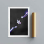 Cosmic Chrome Purple Heart - Rolled Poster Wall Art Print | House Prints