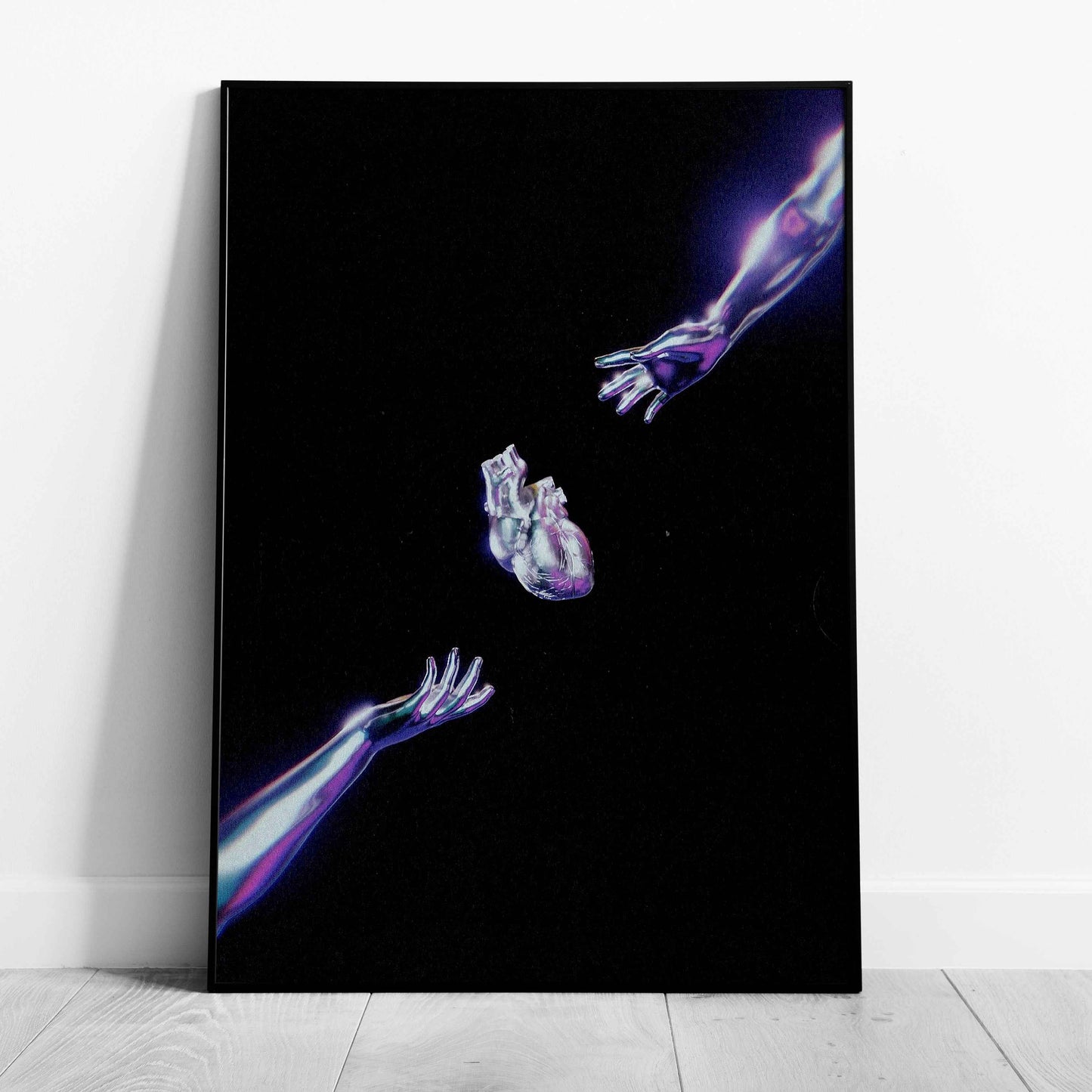 Cosmic Chrome Purple Heart - Rolled Poster Wall Art Print - House Prints