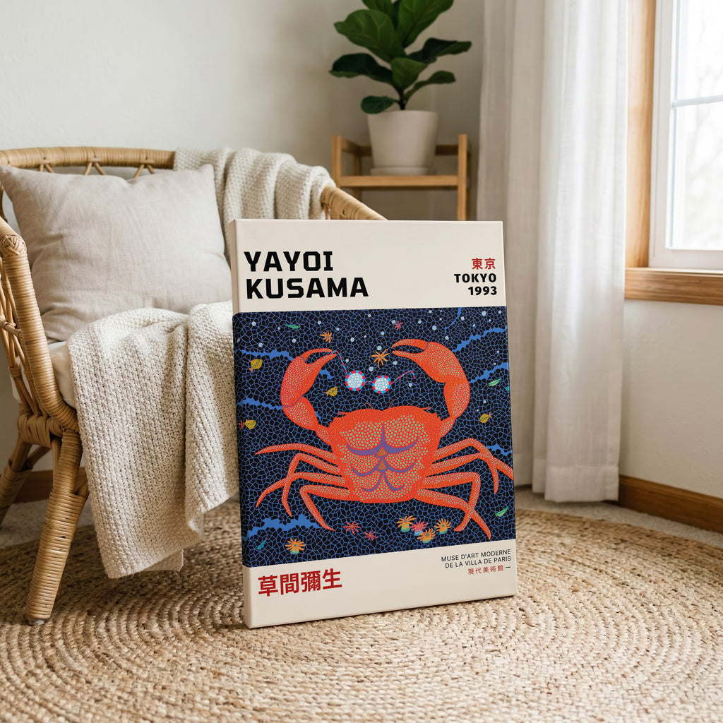 Crab Tokyo 1993 - Yayoi Kusama - Framed Canvas Wall Art Print
