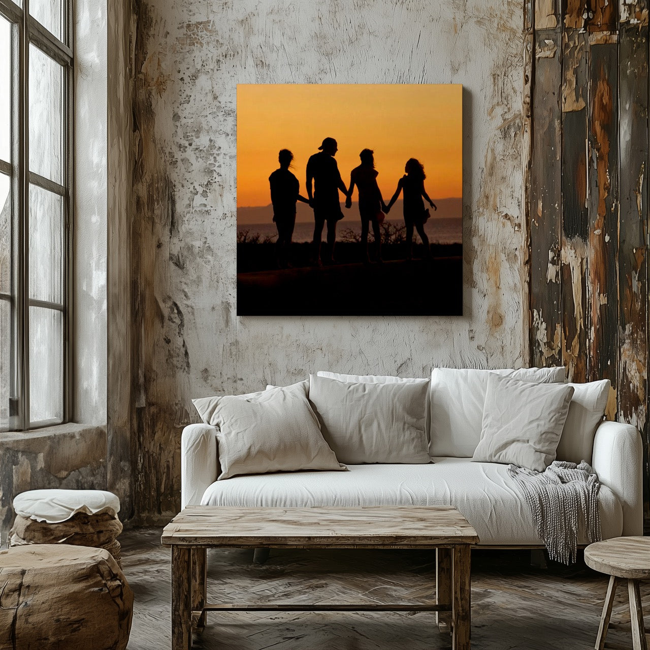 Custom Choose Your Own Personalised Photo Square - Framed Canvas Wall Art Print - House Prints