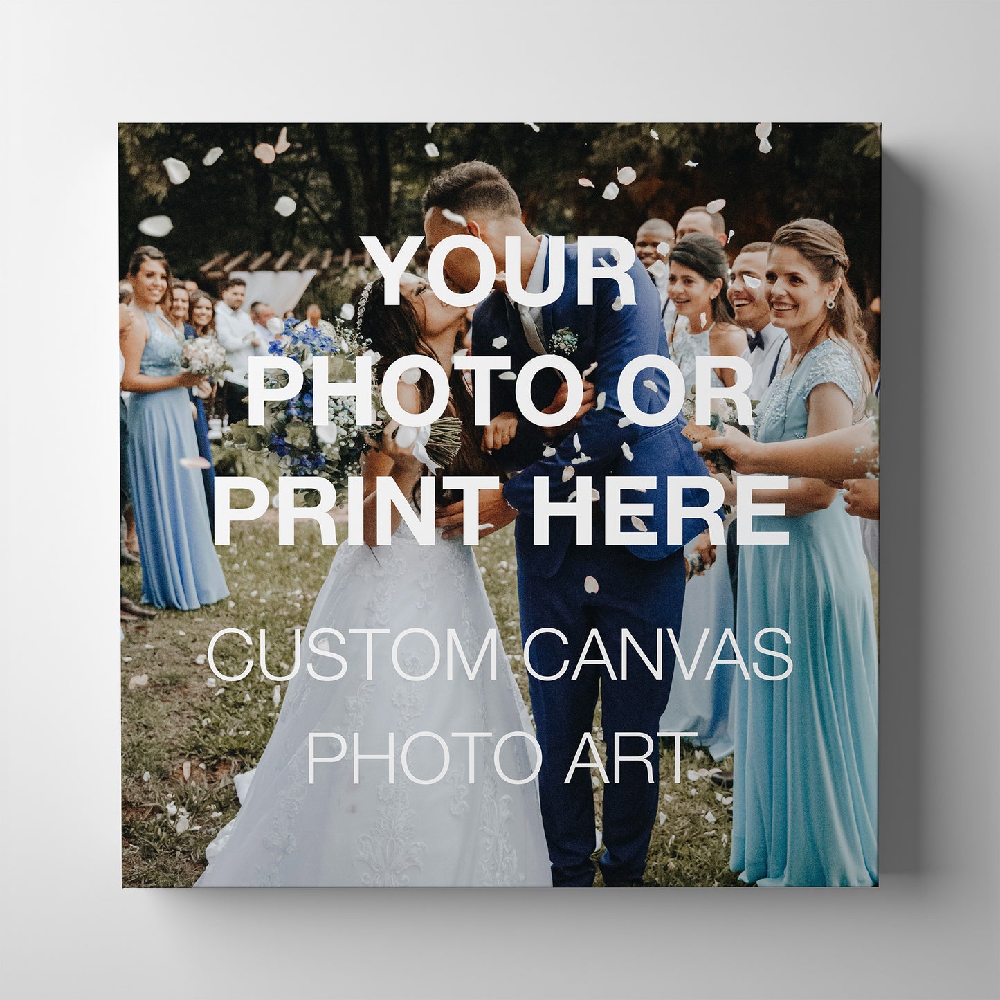 Custom Choose Your Own Personalised Photo Square - Framed Canvas Wall Art Print - House Prints