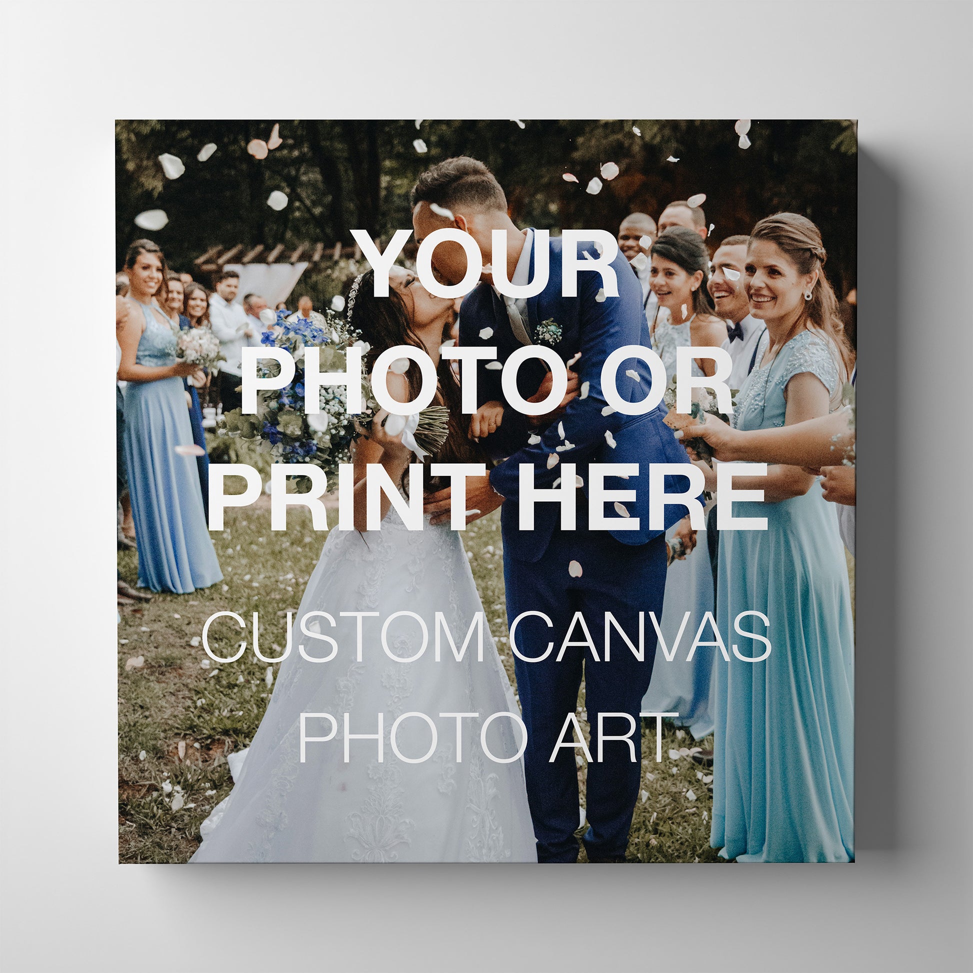 Custom Choose Your Own Personalised Photo Square - Framed Canvas Wall Art Print - House Prints