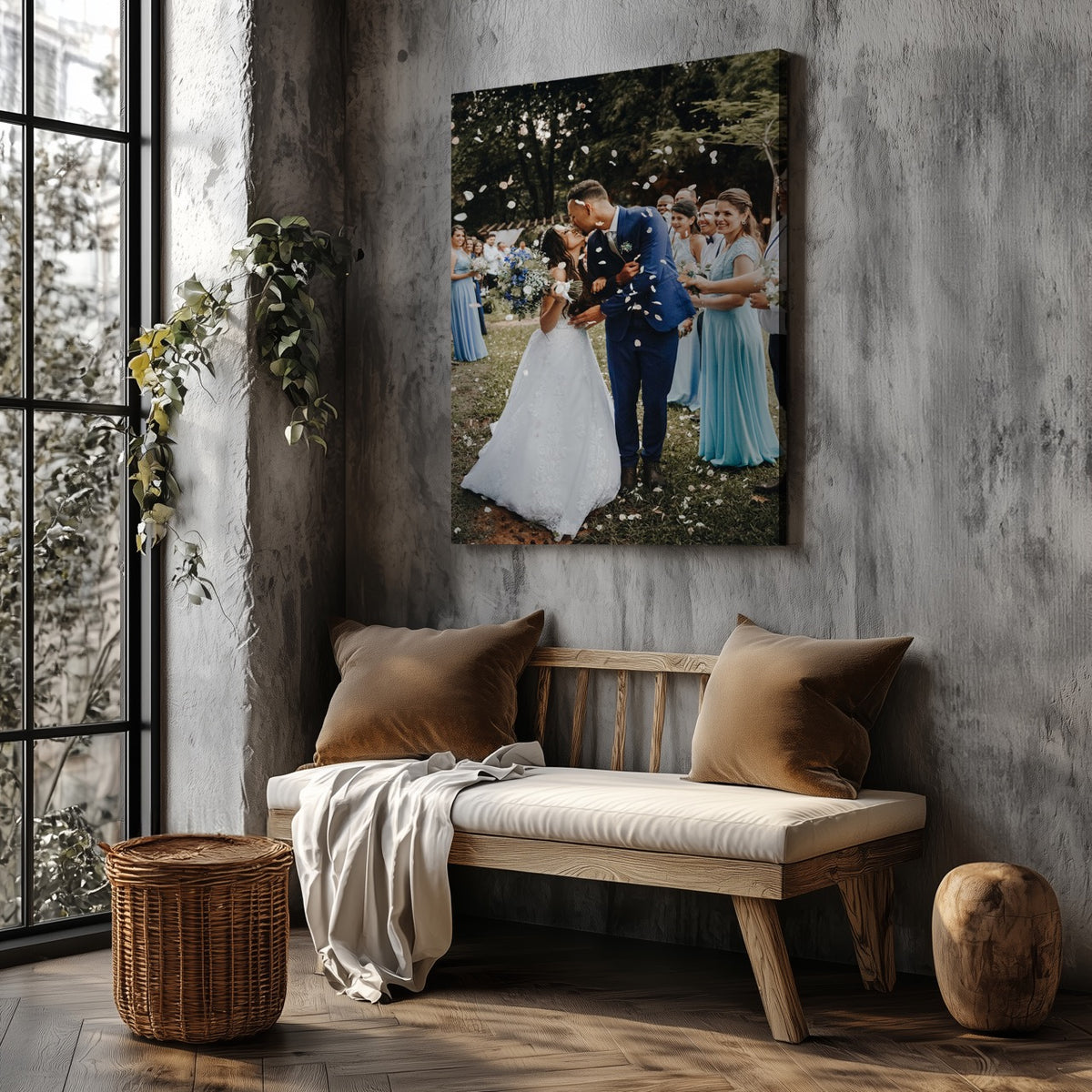 Custom Choose Your Own Personalised Photo Square - Framed Canvas Wall Art Print | House Prints