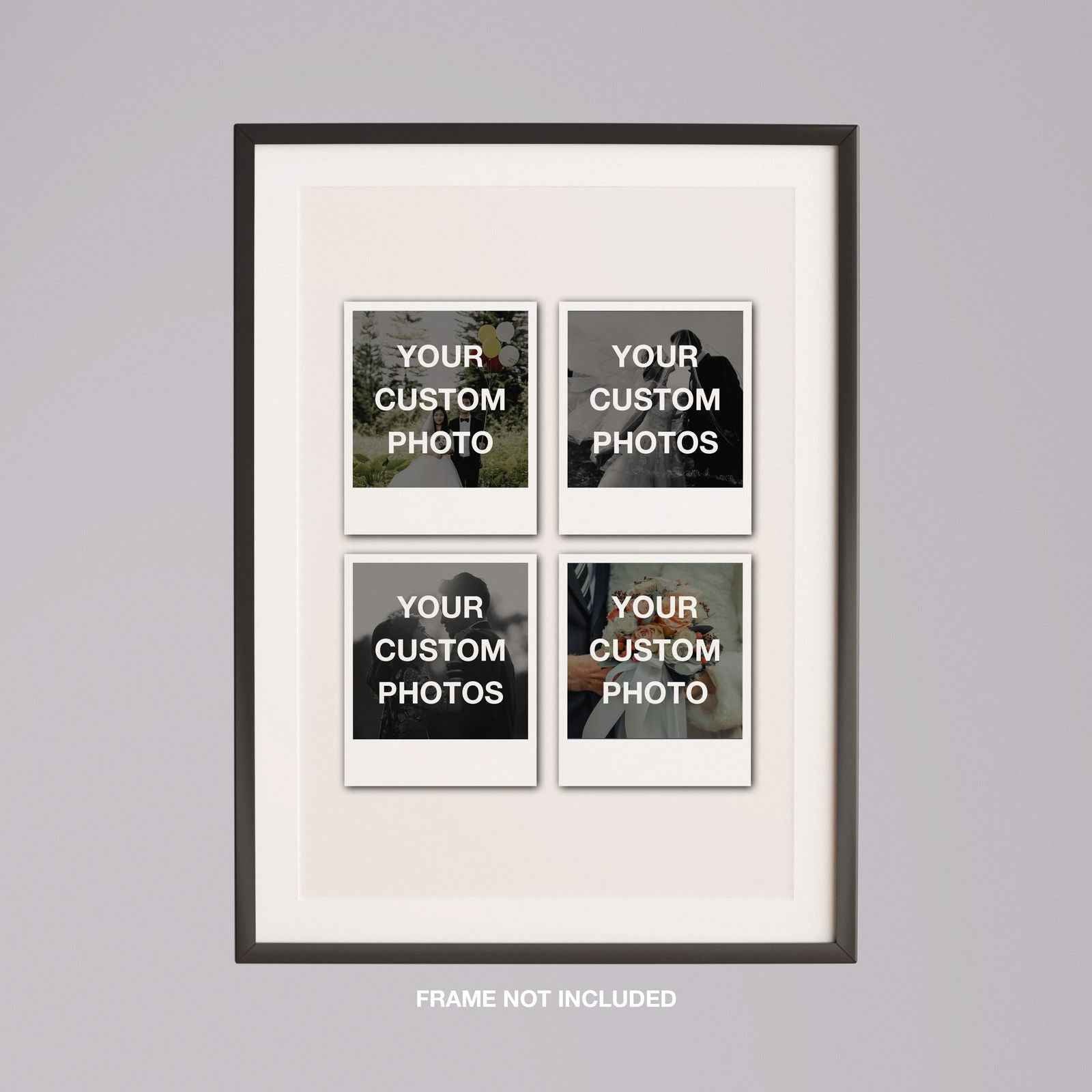 Custom Choose Your Own Photos Personalised Polaroid - Rolled Poster Wall Art Print - House Prints
