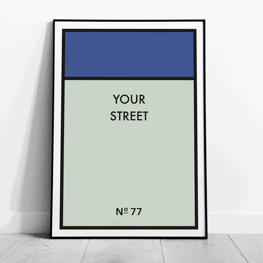 Custom Home Family Board Game Property - Rolled Poster Wall Art Print - House Prints