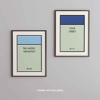 Custom Home Family Board Game Property - Rolled Poster Wall Art Print | House Prints