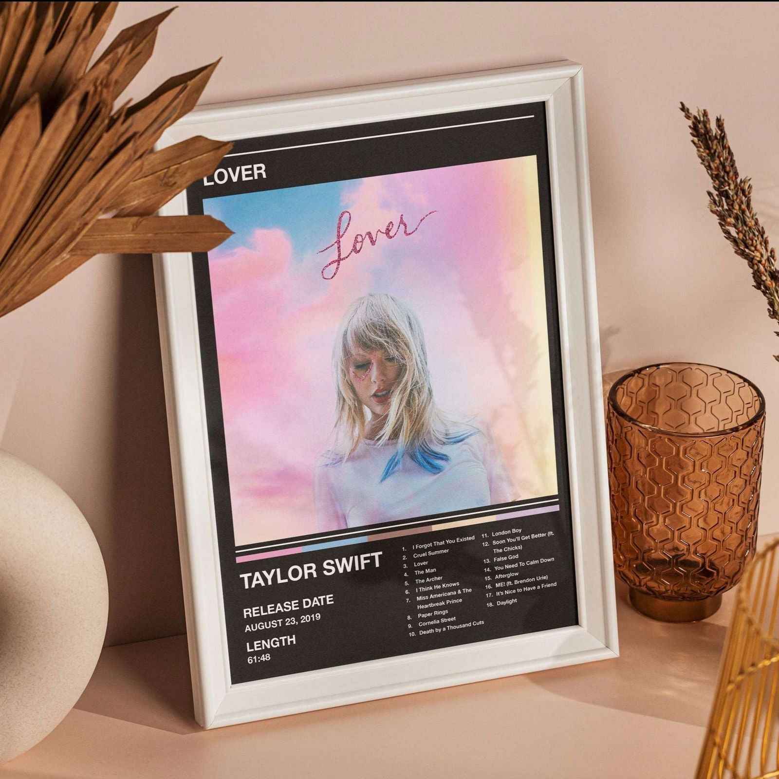Custom Music Album Artwork Tracklist - White Rolled Poster Wall Art Print - House Prints