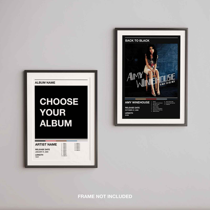Custom Music Album Artwork Tracklist - White Rolled Poster Wall Art Print - House Prints