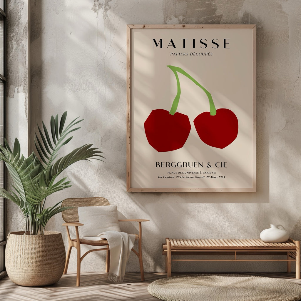 Cut Out Cherry Papiers Découpés - Henri Matisse - Rolled Poster Wall Art Print