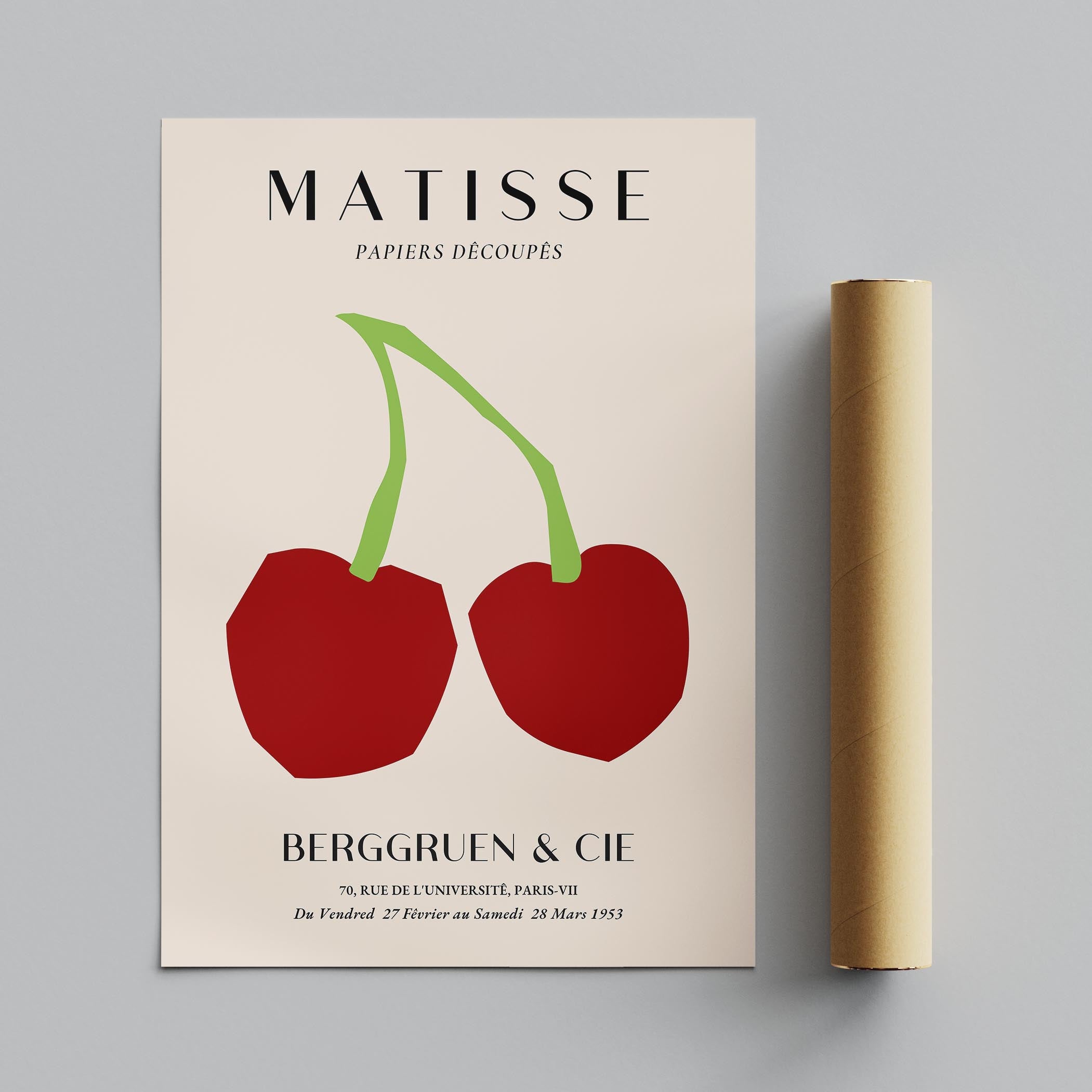 Cut Out Cherry Papiers Découpés - Henri Matisse - Rolled Poster Wall Art Print