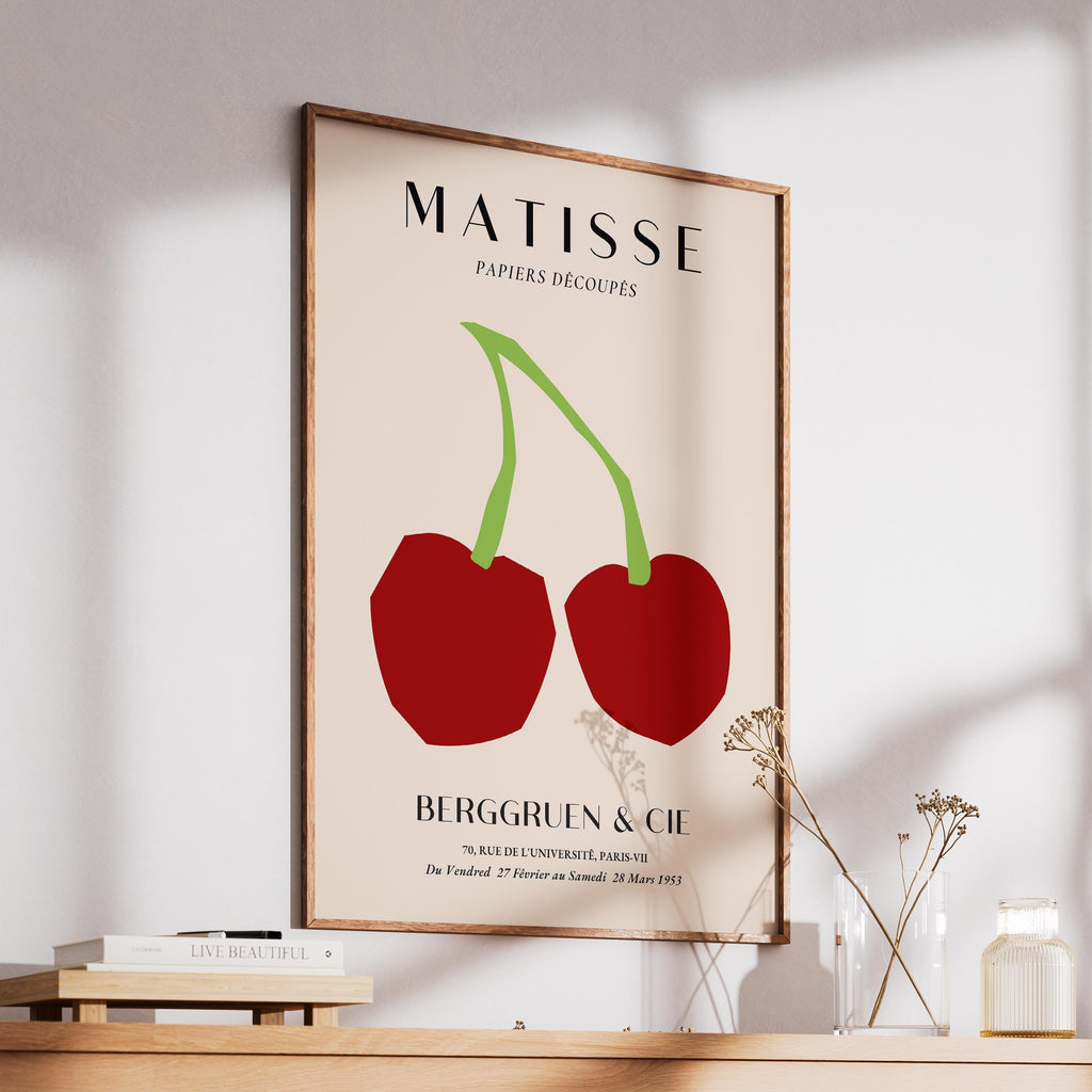 Cut Out Cherry Papiers Découpés - Henri Matisse - Rolled Poster Wall Art Print