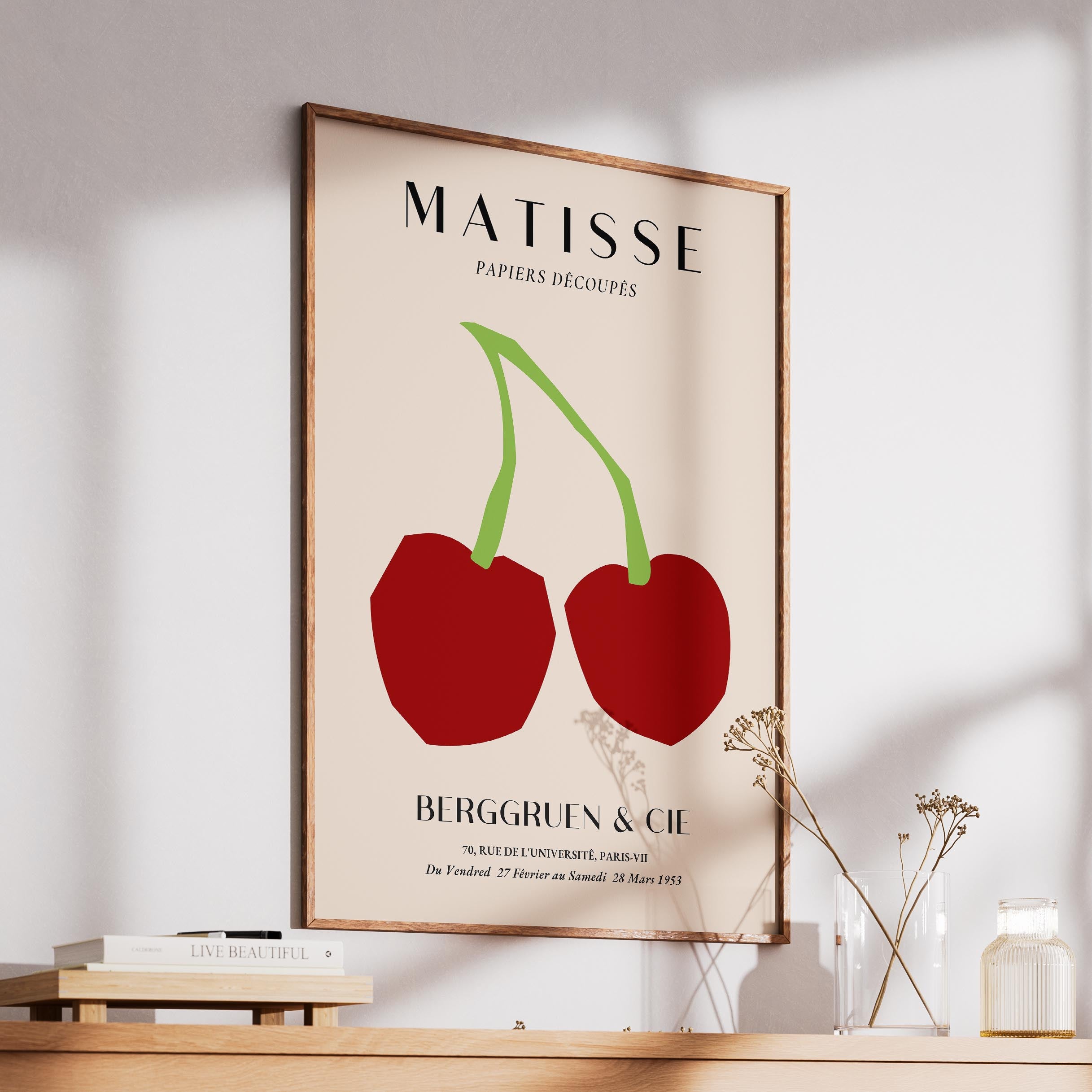 Cut Out Cherry Papiers Découpés - Henri Matisse - Rolled Poster Wall Art Print