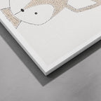 Cute Woodland Deer Animal Nursery - Framed Canvas Wall Art Print