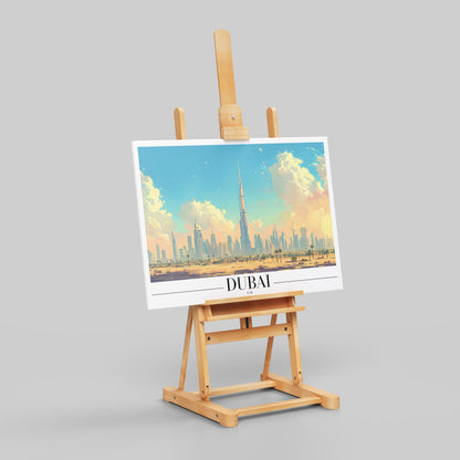 Timeless Dubai UAE City World Travel - Framed Canvas Wall Art Print - House Prints