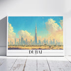 Timeless Dubai UAE City World Travel - Framed Canvas Wall Art Print | House Prints