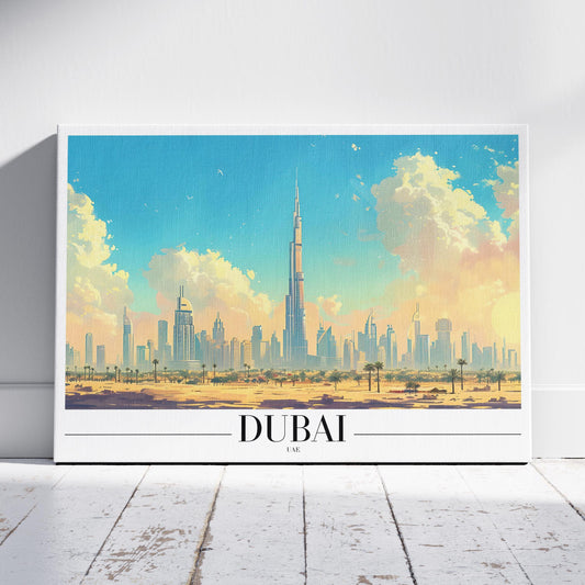 Timeless Dubai UAE City World Travel - Framed Canvas Wall Art Print - House Prints