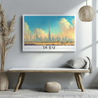 Timeless Dubai UAE City World Travel - Framed Canvas Wall Art Print | House Prints