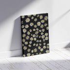 Daisy Flowers in the Dark - Framed Canvas Wall Art Print | House Prints