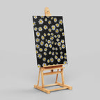 Daisy Flowers in the Dark - Framed Canvas Wall Art Print | House Prints