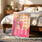 Dallas Texas USA World Travel Art - Framed Canvas Wall Art Print