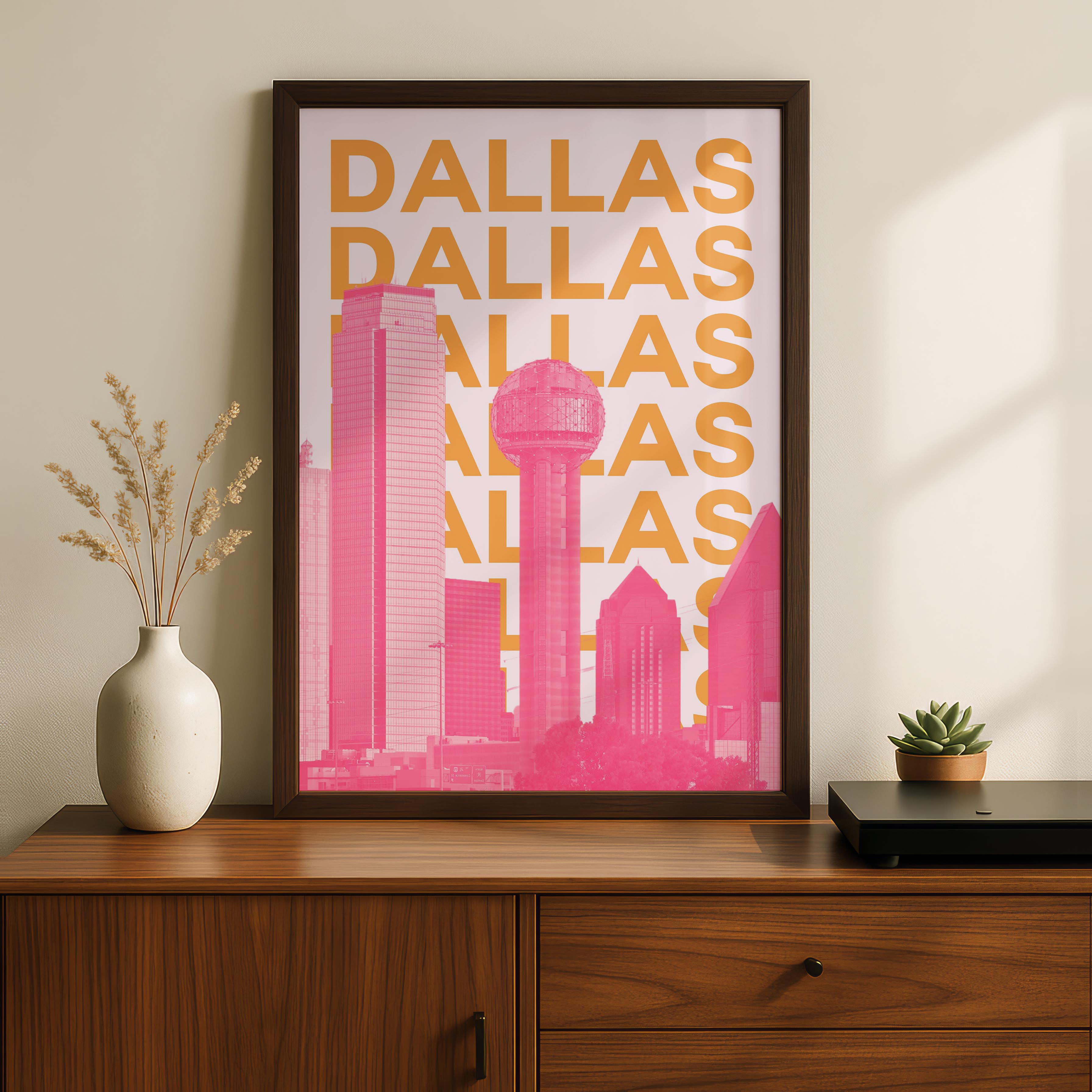 Dallas Texas USA World Travel Art - Rolled Poster Wall Art Print