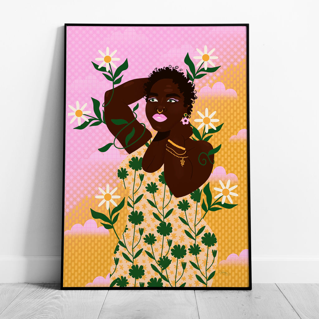 Dancing in the Daisies - Rosalinde Clara - Rolled Poster Wall Art Print | House Prints