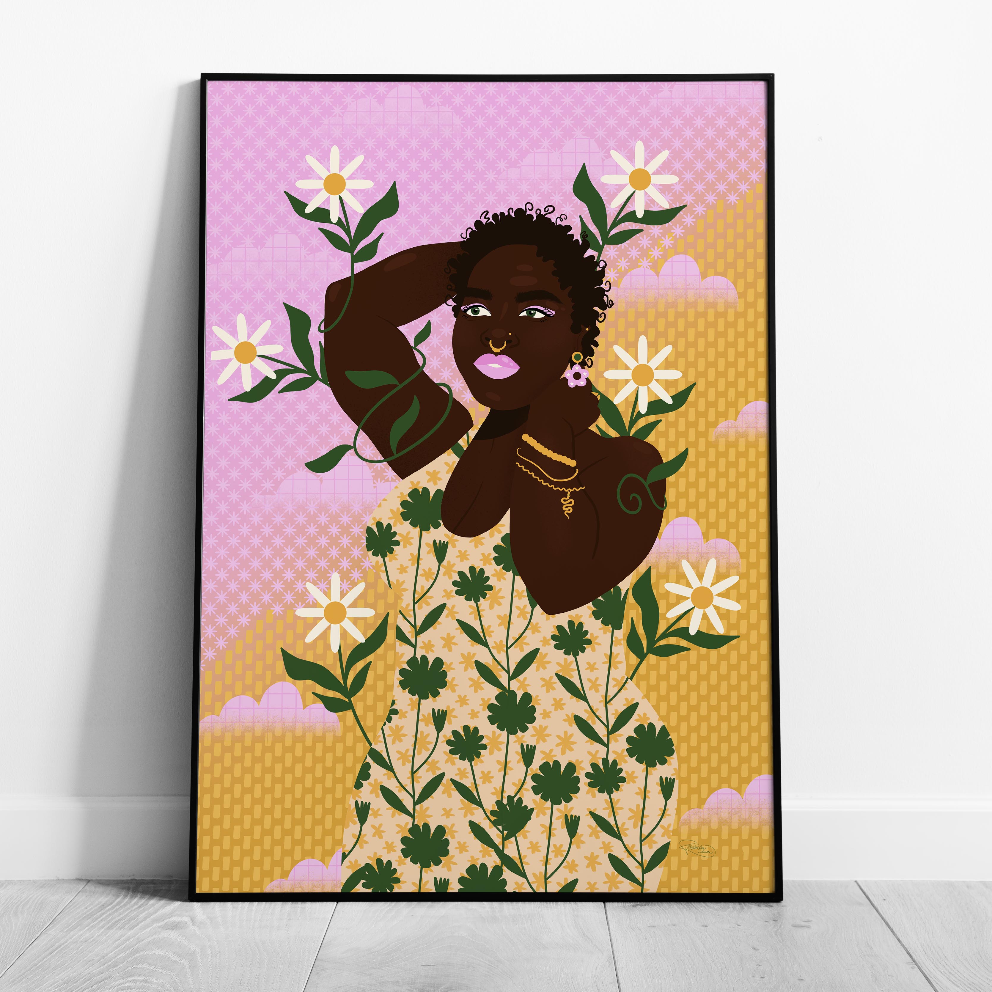 Dancing in the Daisies - Rosalinde Clara - Rolled Poster Wall Art Print | House Prints