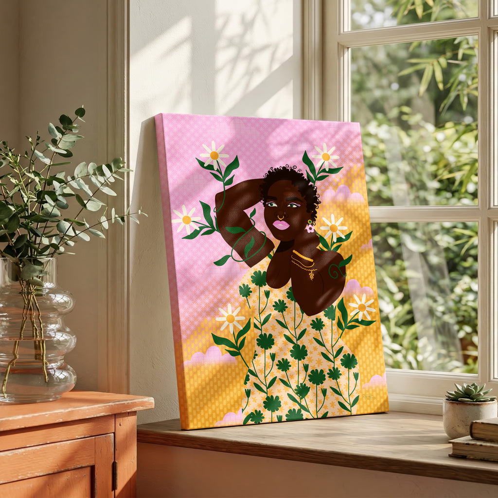 Dancing in the Daisies - Rosalinde Clara - Framed Canvas Wall Art Print | House Prints