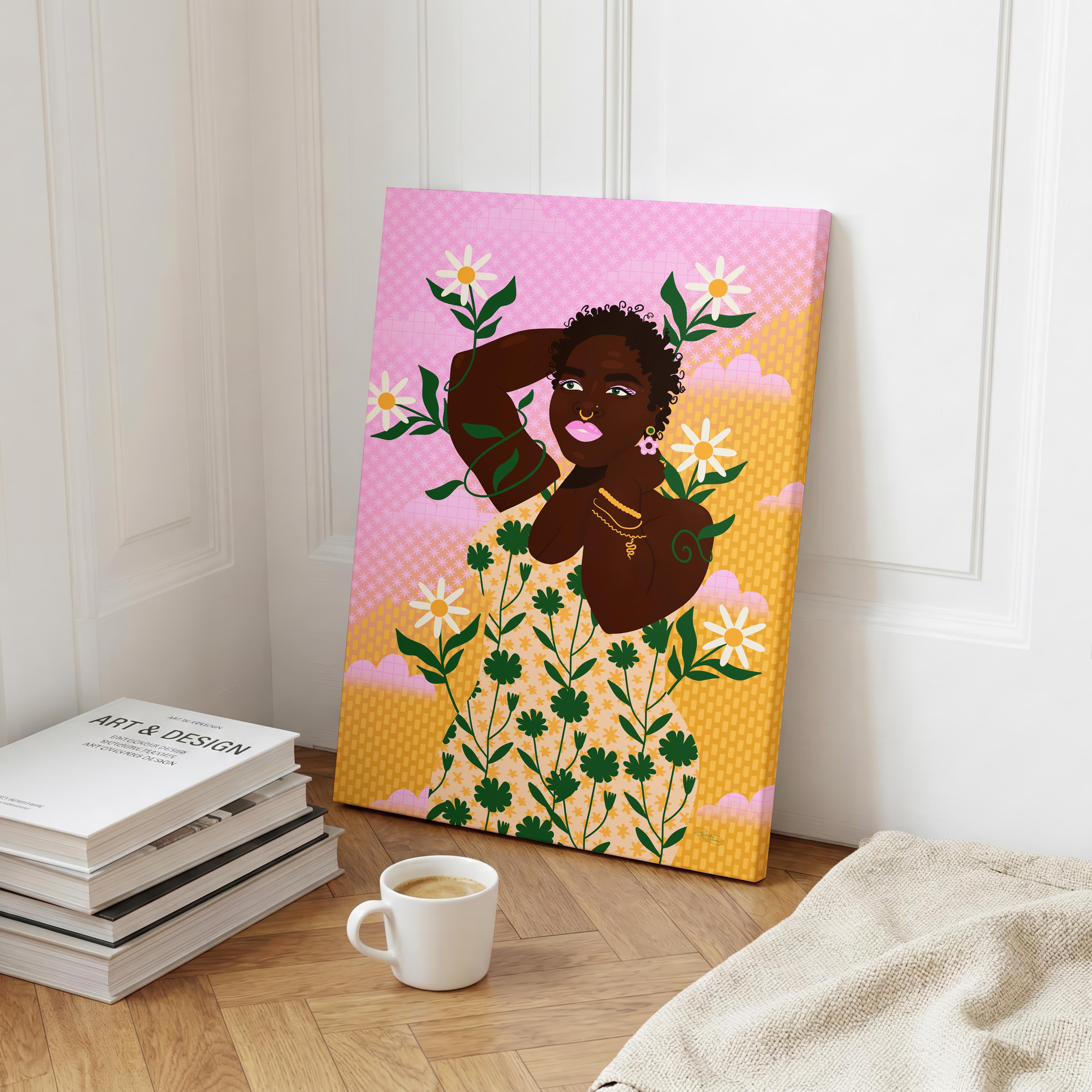 Dancing in the Daisies - Rosalinde Clara - Framed Canvas Wall Art Print | House Prints