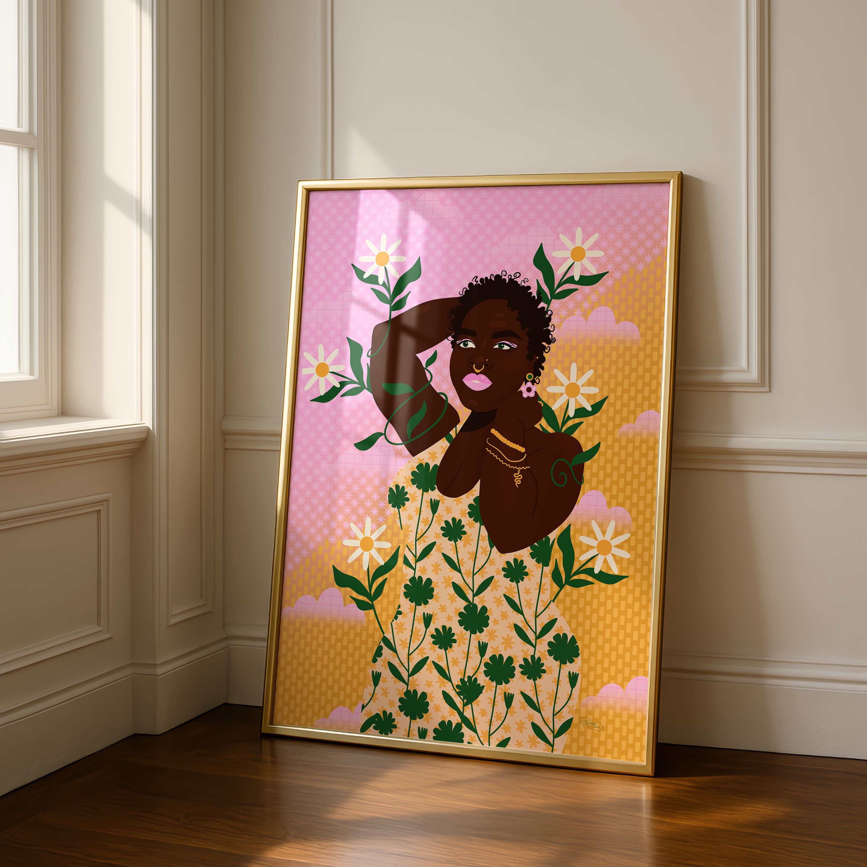Dancing in the Daisies - Rosalinde Clara - Rolled Poster Wall Art Print | House Prints
