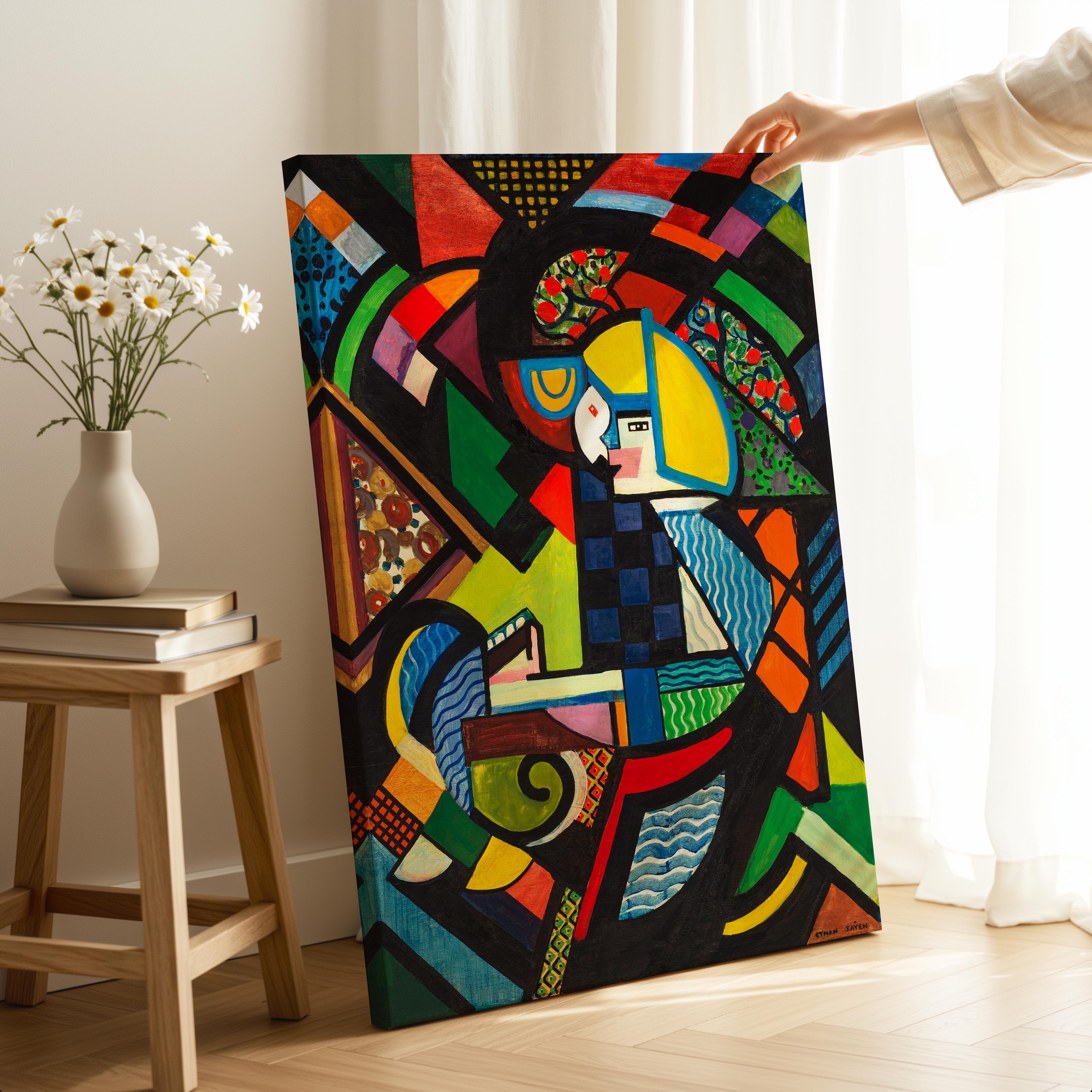 Daughter in a Rocker - Henry Lyman Saÿen - Framed Canvas Wall Art Print | House Prints