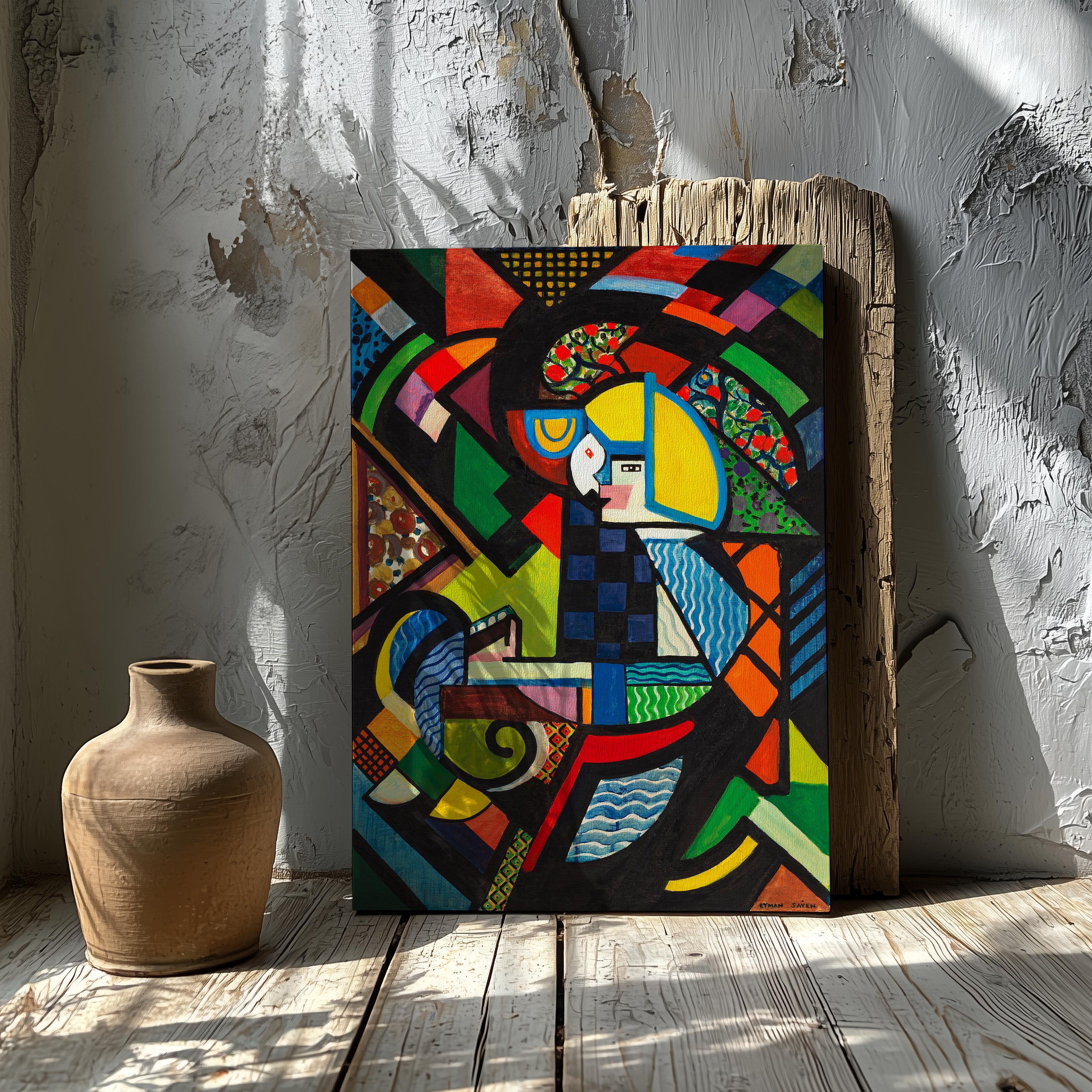 Daughter in a Rocker - Henry Lyman Saÿen - Framed Canvas Wall Art Print | House Prints
