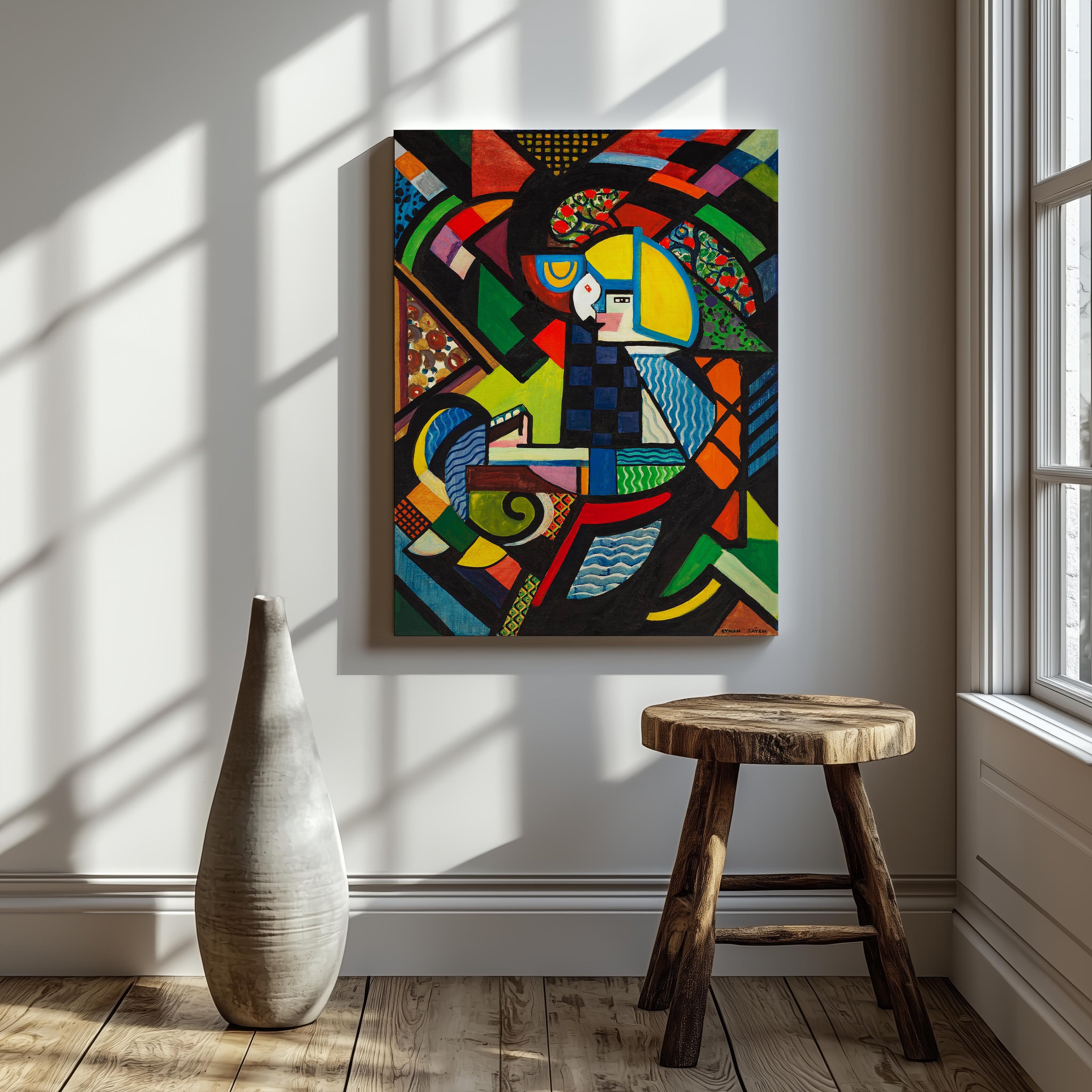 Daughter in a Rocker - Henry Lyman Saÿen - Framed Canvas Wall Art Print | House Prints