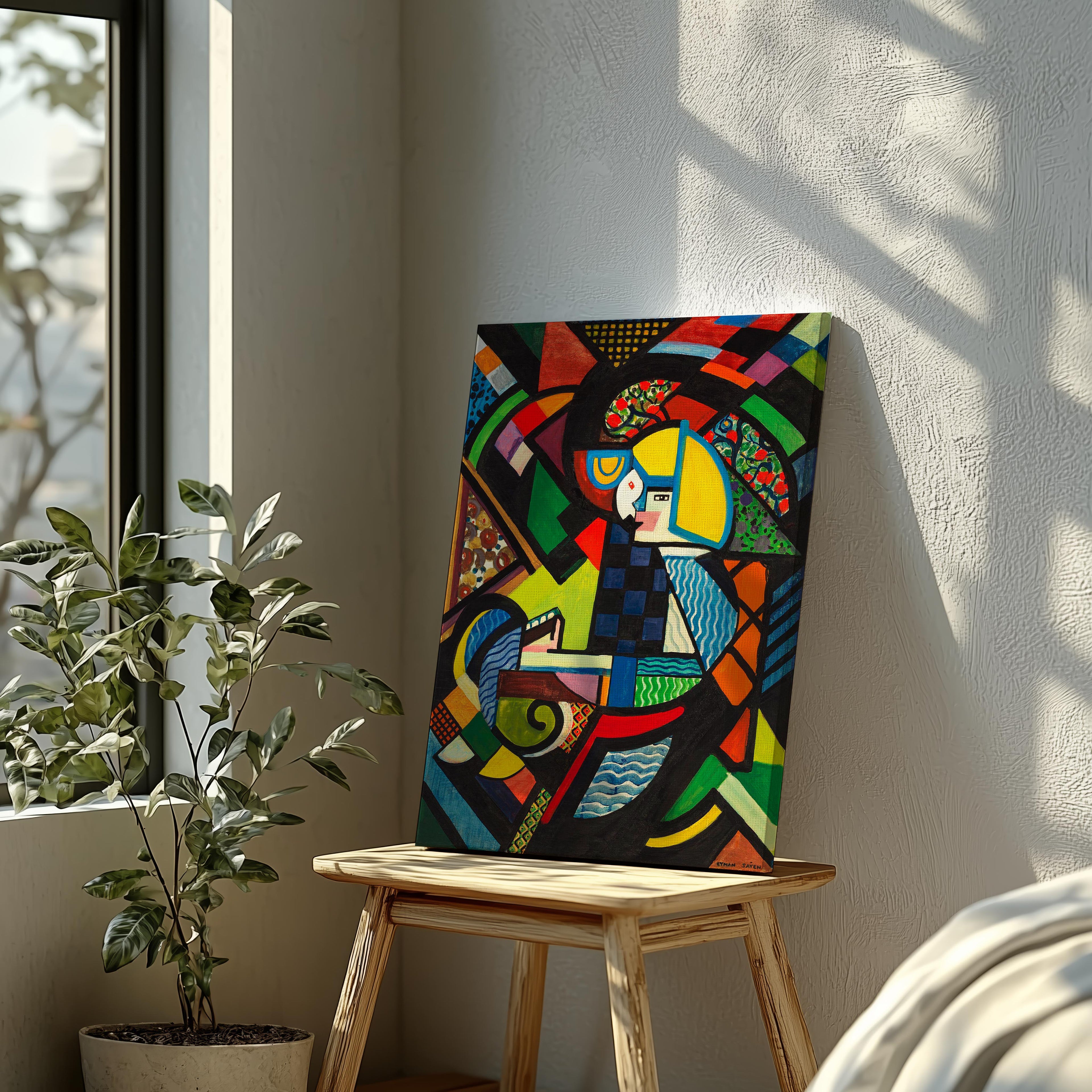 Daughter in a Rocker - Henry Lyman Saÿen - Framed Canvas Wall Art Print | House Prints