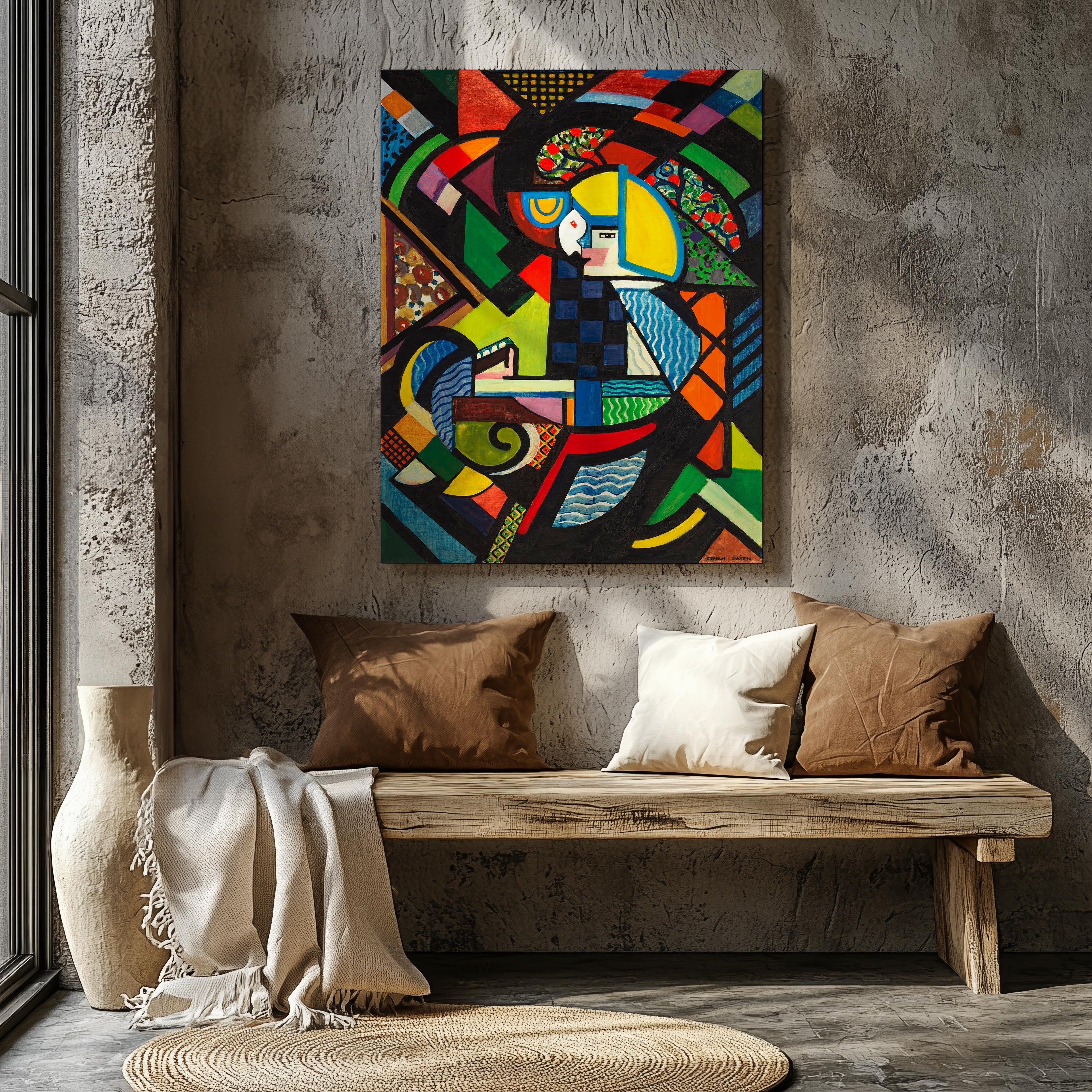 Daughter in a Rocker - Henry Lyman Saÿen - Framed Canvas Wall Art Print | House Prints