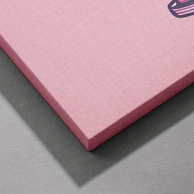 Disco Ball and Pink Cowgirl Boots - Framed Canvas Wall Art Print | House Prints