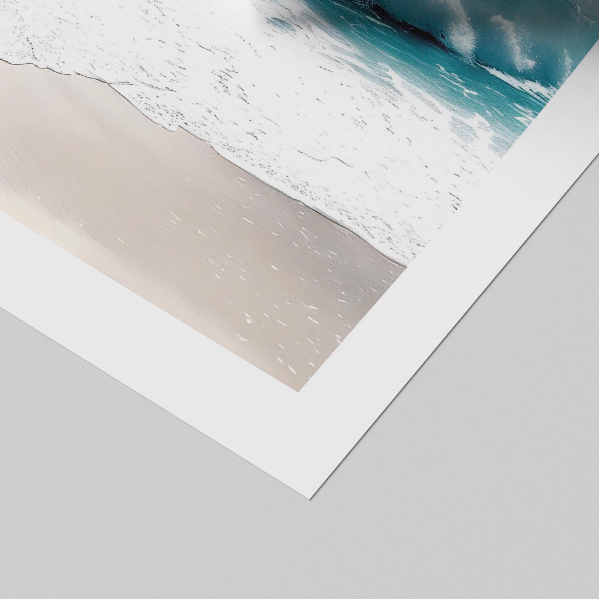 Dreamy Coastal Blue Ocean Waves in Summer - Rolled Poster Wall Art Print