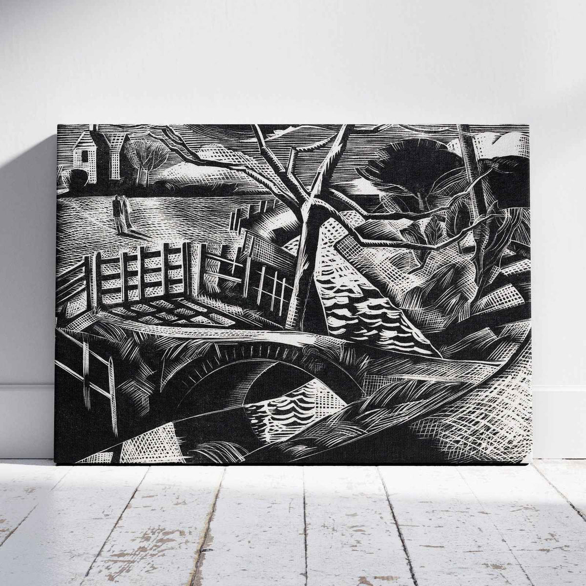 Dyke by the Road - Paul Nash - Framed Canvas Wall Art Print | House Prints