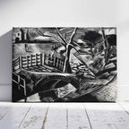 Dyke by the Road - Paul Nash - Framed Canvas Wall Art Print | House Prints
