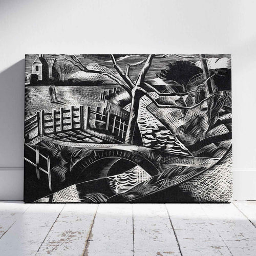 Dyke by the Road - Paul Nash - Framed Canvas Wall Art Print | House Prints
