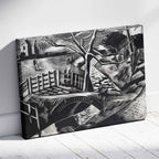 Dyke by the Road - Paul Nash - Framed Canvas Wall Art Print | House Prints