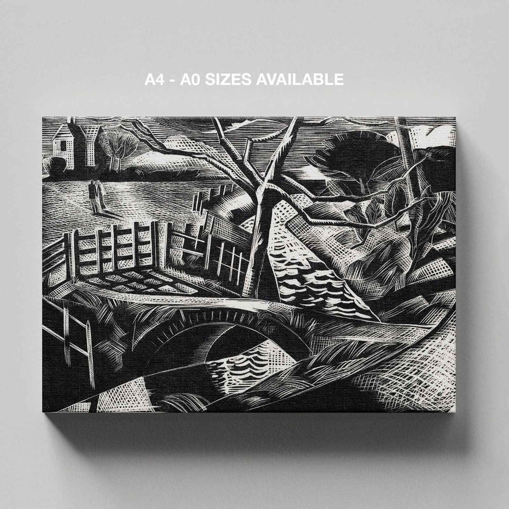 Dyke by the Road - Paul Nash - Framed Canvas Wall Art Print | House Prints