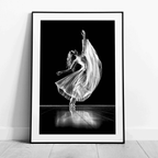 Elegant Black & White Ballet Dancer - Rolled Poster Wall Art Print | House Prints