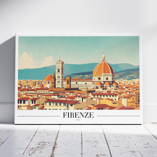 Timeless Firenze Italy World Travel - Framed Canvas Wall Art Print - House Prints